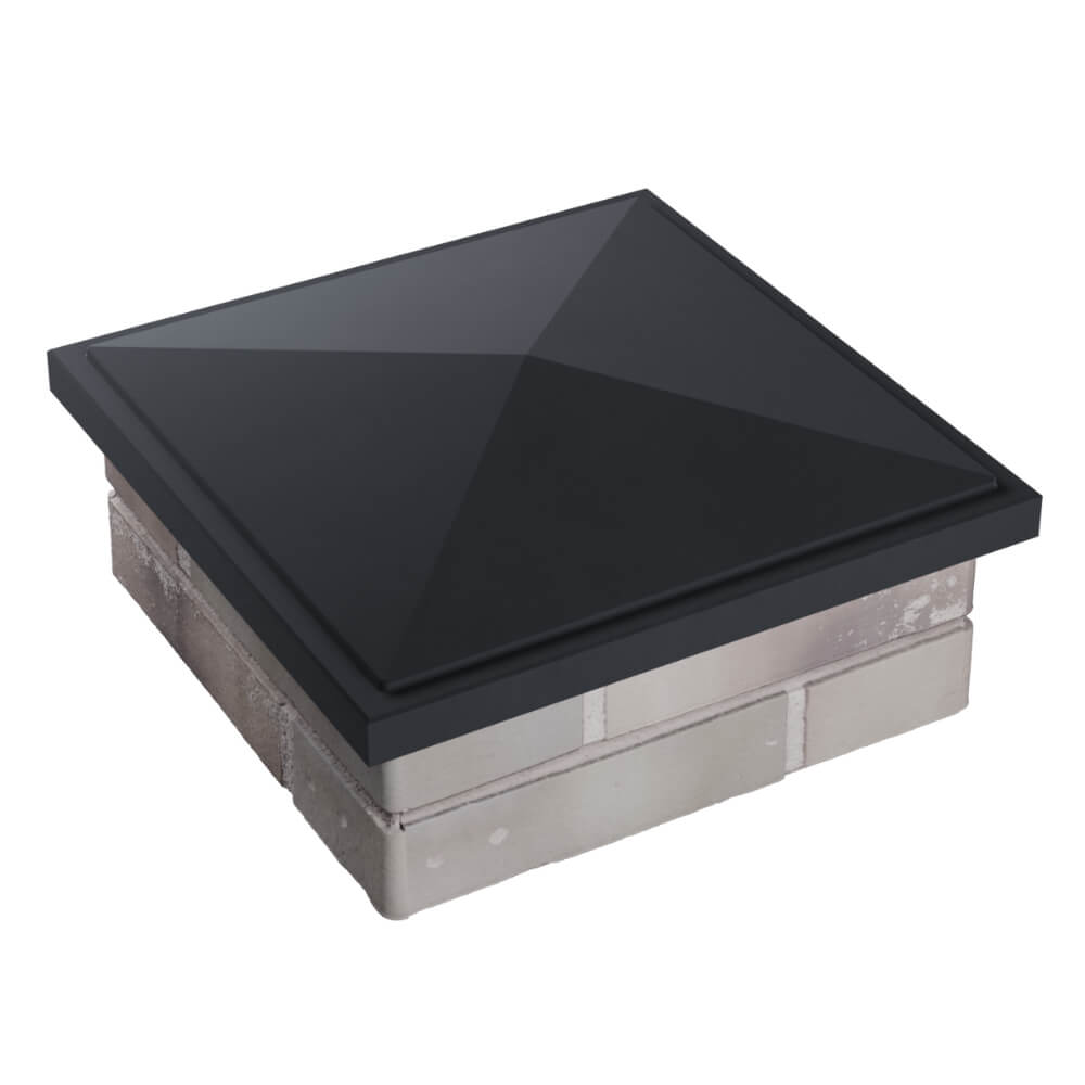 Колпак Zking БонаМоно Серый на столб 1.5х1.5 кирпича (385х385, 400х400мм)