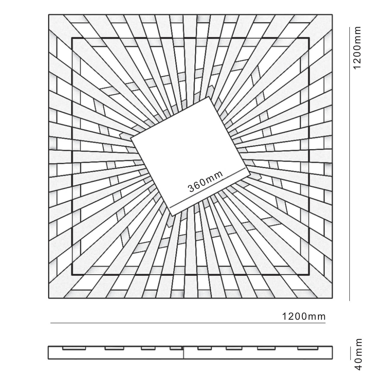 Приствольная решетка для дерева ZKING ATMOSPHERE 1.2х1.2м Черная